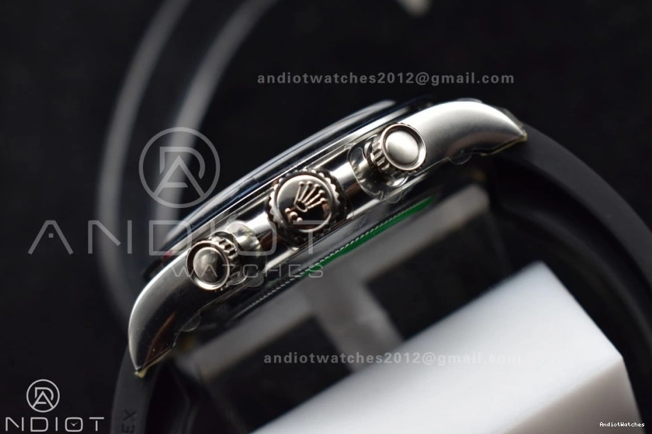 SA4130 Clean Silver Daytona 116519 Black 1:1 Best Edition Strap on Rubber Dial Elegant 904L Case SS 414 V 0331